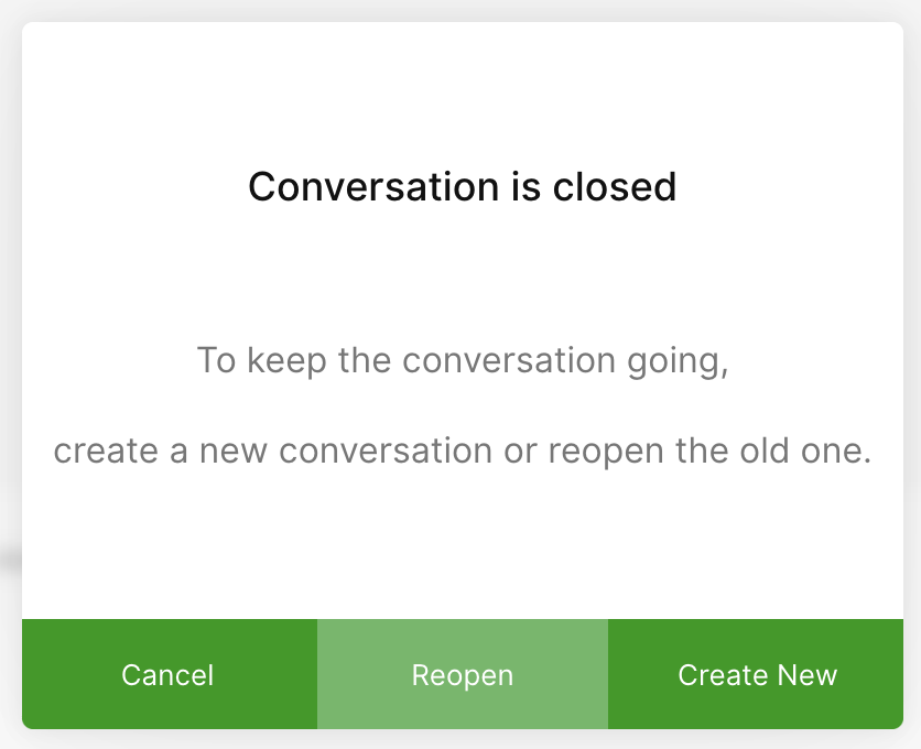 Re-open Conversation