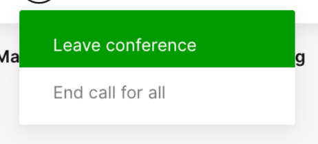 leave conference call