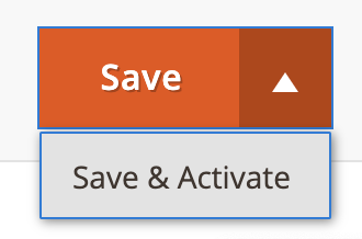 Magento Save and Activate