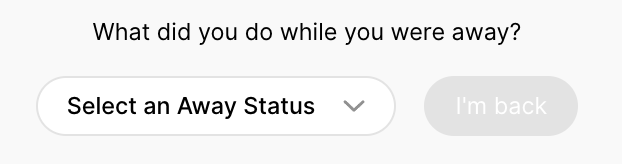 Select Away Status