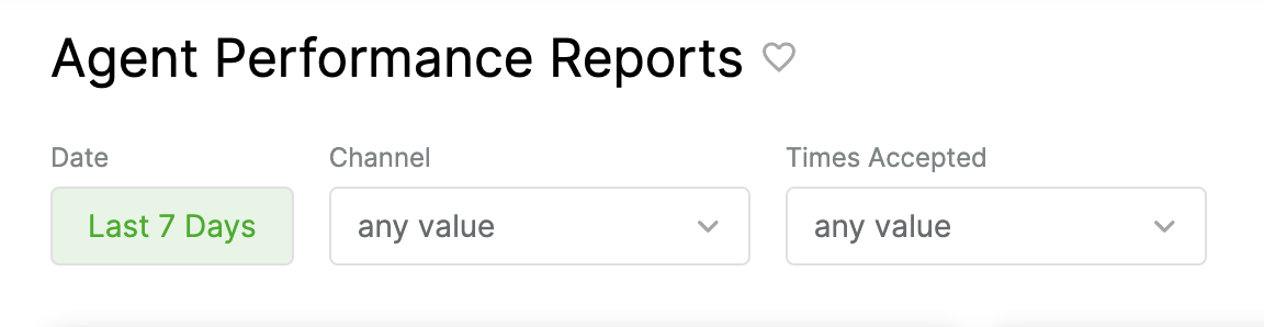 Agent Performance Reports