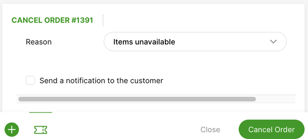 Cancel order request