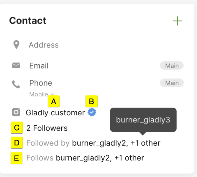 Contact User Interface