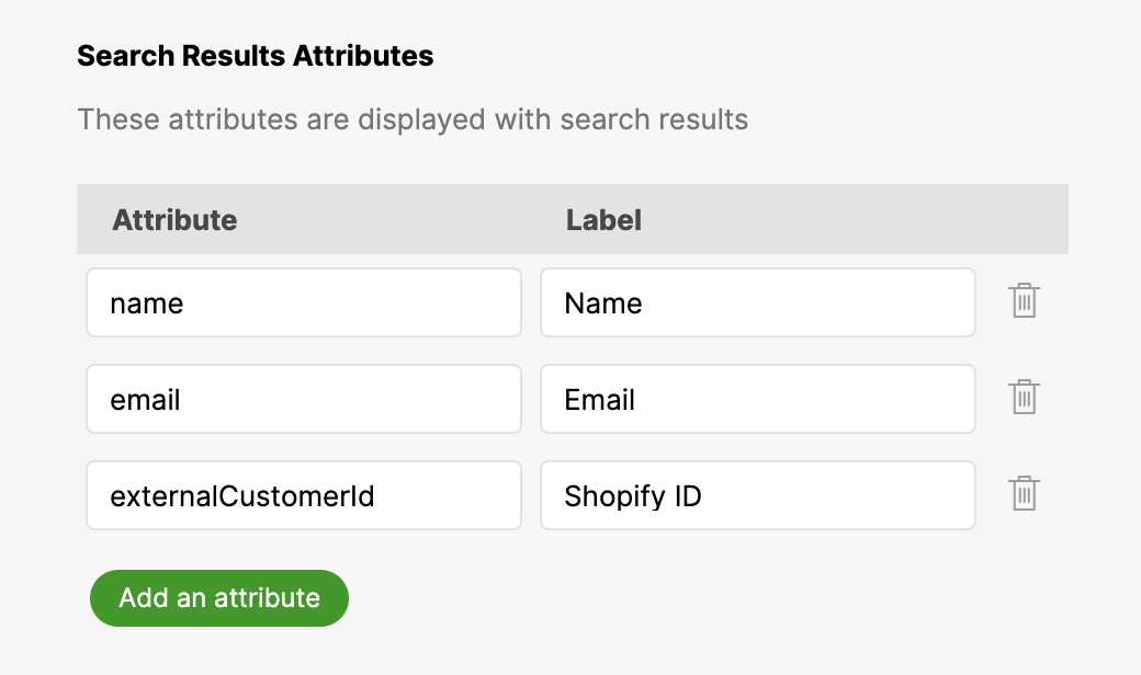 Search result atrribute Shopify