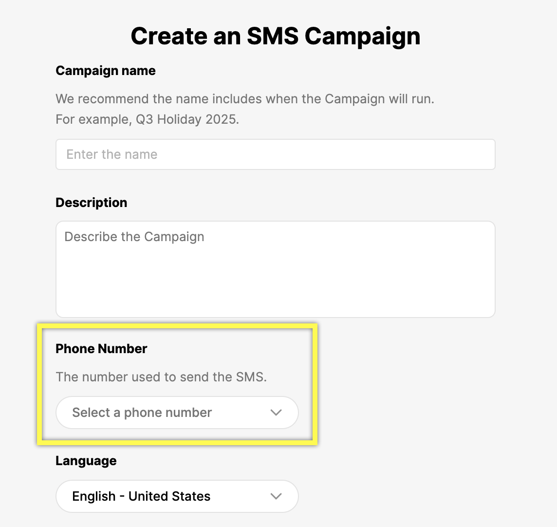 Create an SMS Campaign