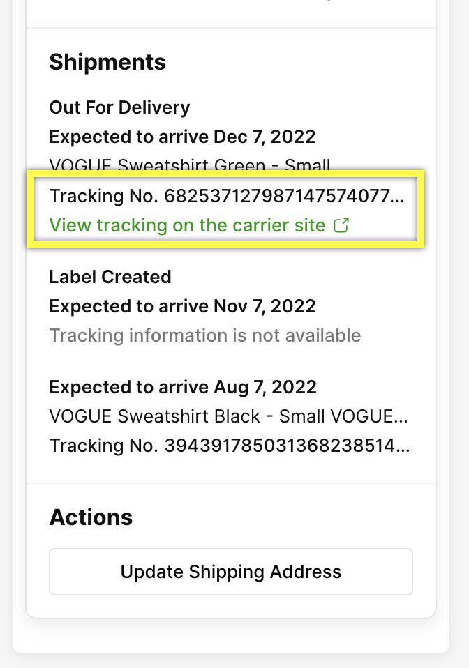 How to track Tracking URL on Shopify