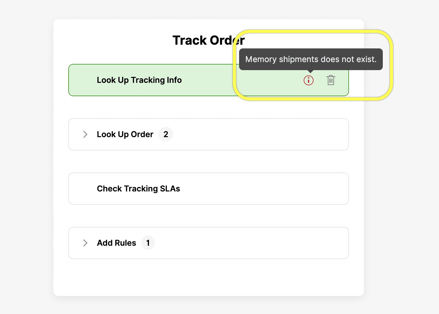 Error Rearranging Actions