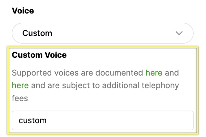 use custom voice 