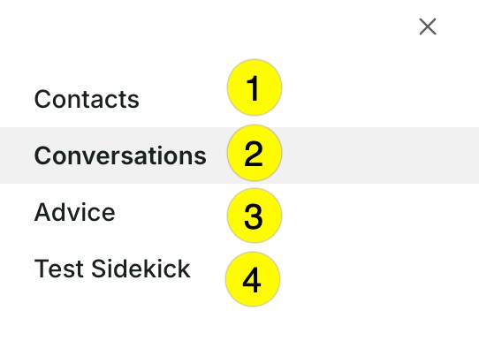 Sidekick beta options 